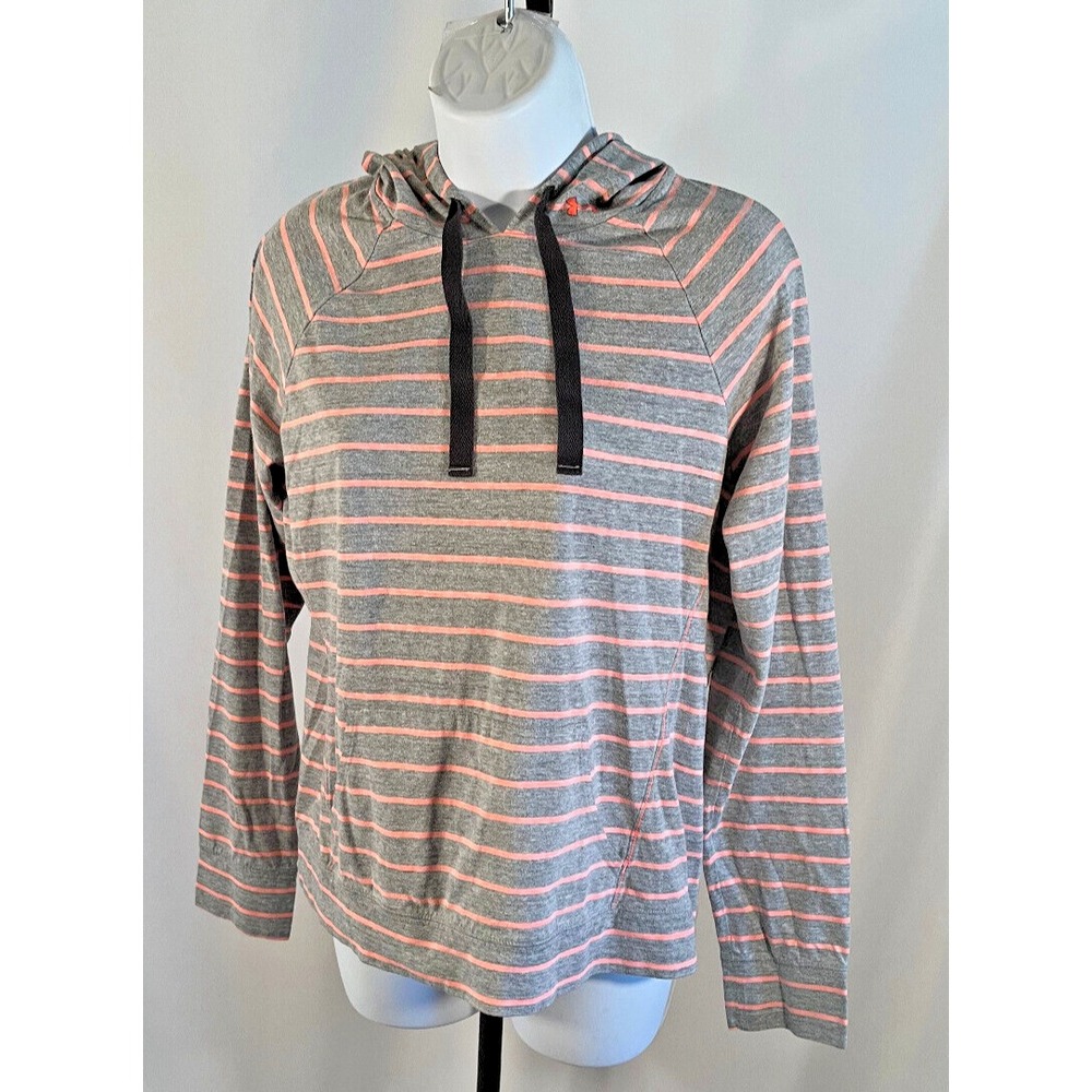 Womens Under Armour Semi-Fitted All Season Gear Gray Pink Hoodie Size Large